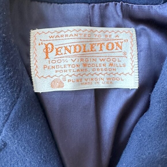Pendleton 100% Virgin Wool Women’s Long Coat, Blue, Size 8 - Picture 14 of 15